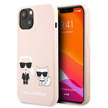 Karl Lagerfeld KLHCP13SSSKCI iPhone 13 mini 5,4" hardcase jasno różowy/light pink Silicone Karl & Choupette