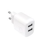 Puro PROLITE 10W 2x USB-A Wall Charger - White