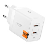 Spigen Essential EE472EU 2-Port USC-C 47W Wandladegerät – weiß