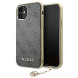 Guess GUHCN61GF4GGR iPhone 11 6.1&quot; / Xr grey/gray hard case 4G Charms Collection