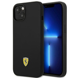 Ferrari FEHCP14MSIBBK iPhone 14 Plus 6.7&quot; schwarz/schwarz Hardcase Silikon-Metall-Logo