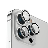 Szkło UNIQ Optix Aluminium Camera Lens Protector na obiektyw aparatu iPhone 14 Pro / 14 Pro Max z aplikatorem - srebrne