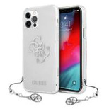 Guess GUHCP12LKS4GSI iPhone 12 Pro Max 6,7&quot; Transparente Hardcase 4G Silver Charms Collection