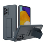 Wozinsky Kickstand Case silikonowe etui z podstawką etui Samsung Galaxy A73 granatowe