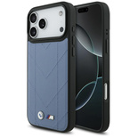BMW M Quilted Logo MagSafe Case für iPhone 17 Pro Max – Blau