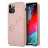 Guess GUHCP12MRSAVSRG iPhone 12/12 Pro 6.1&quot; pink/pink hardcase Saffiano Vintage Script