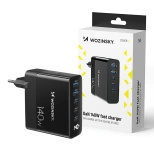 Ładowarka sieciowa GaN Wozinsky CGWCB 140W 3 x USB-C / 2 x USB-A - czarna