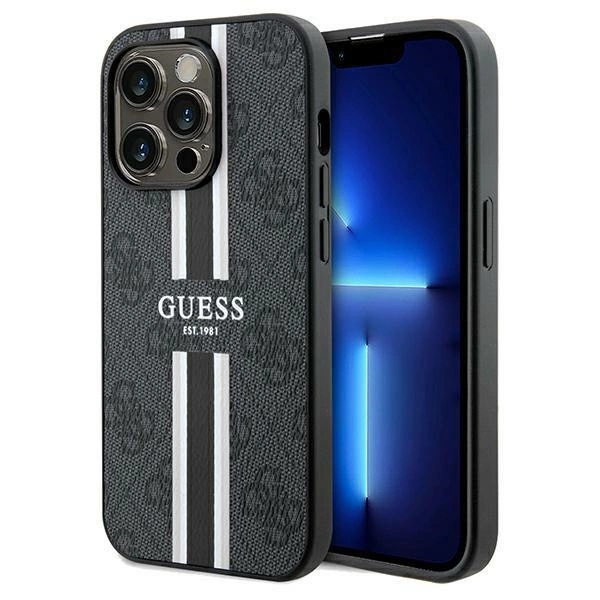 Guess 4G Printed Stripes MagSafe-Hülle für iPhone 15 Pro Max 