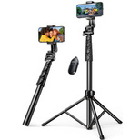 Ugreen LP680 Selfie-Stick mit Ständer und Bluetooth-Fernbedienung 1,8 m – Schwarz - OUTLET