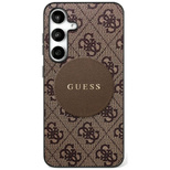 Guess 4G Round Patch Classic Logo MagSafe Case for Samsung Galaxy S25 Ultra Brown