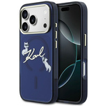 Karl Lagerfeld IML Choupettes Karl Script Logo MagSafe Case for iPhone 17 Pro - Blue