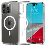 Spigen Ultra Hybrid Mag Case mit MagSafe für iPhone 14 Pro Max – Transparent und Weiß