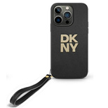 DKNY Wrist Strap Stock Logo iPhone 16 Pro Max Case - Black