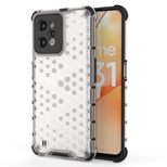 Honeycomb case armored cover with a gel frame Realme C31 transparent