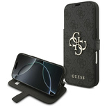 Guess Book 4G Metal Logo Case für iPhone 17 Pro - Schwarz