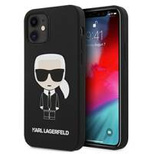 Karl Lagerfeld KLHCP12SSLFKBK iPhone 12 mini 5,4" hardcase czarny/black Silicone Iconic