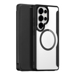 Dux Ducis Skin X Pro MagSafe-kompatible Brieftaschenhülle für Samsung Galaxy S26 Ultra – Schwarz