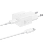 Samsung EP-T2510XWEGEU 25W SFC GaN-Wandladegerät mit USB-C-Kabel – Weiß