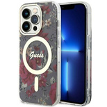 Guess GUHMP14LHCFWSA iPhone 14 Pro 6.1" grün/khaki Hardcase Flower MagSafe