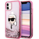 Karl Lagerfeld Glitter Karl Head iPhone 11/XR Case - Pink