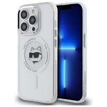 Karl Lagerfeld IML Metal Choupette Head MagSafe iPhone 13 Hülle - Weiß