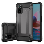 Hybrid Armor Case Tough Rugged Cover für Xiaomi Poco M4 Pro 5G schwarz