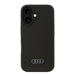 Audi Silikonhülle iPhone 16 6,1&quot; schwarz/schwarz Hardcase AU-LSRIP16-Q3/D1-BK