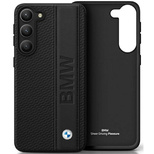 Etui BMW Leather Textured & Stripe na Samsung Galaxy S23 - czarne