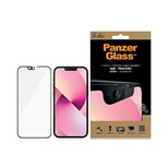 PanzerGlass E2E Microfracture antibakterielles Glas mit Kameraabdeckung für iPhone 13 mini – mit schwarzem Rahmen