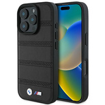 BMW M Perforated And Stitched Line MagSafe-Hülle für iPhone 16 Pro – Schwarz