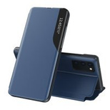 Eco Leather View Case elegant bookcase type case with kickstand for Samsung Galaxy A02s EU blue