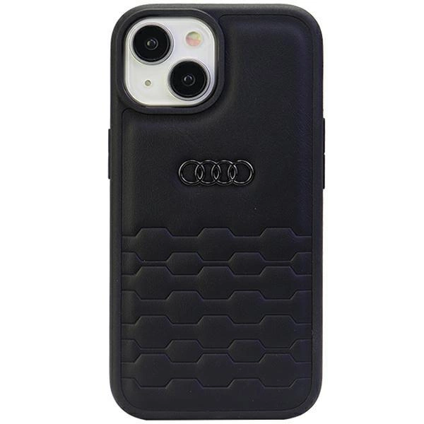 Audi GT Synthetic Leather case for iPhone 15 Plus - black - Hurtel.com 