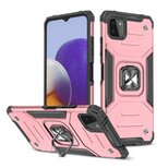 Wozinsky Ring Armor robuste Hybrid-Hülle + Magnethalterung für Samsung Galaxy A22 4G pink