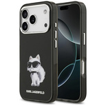 Karl Lagerfeld IML Aquarelle Choupette &amp; Logo MagSafe Case for iPhone 17 Pro - Black