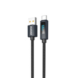 Dudao L7T USB-A - USB-C 66W Kabel mit LED-Anzeige 1m - Schwarz