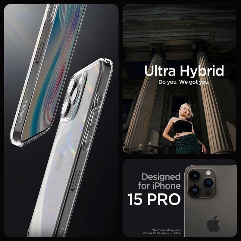 Spigen CRYSTAL HYBRID IPHONE 15 PRO transparent B2B wholesaler