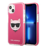 Etui Karl Lagerfeld Choupette Head na iPhone 13 mini - fuksjowy