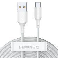 Baseus 2x kabel USB-A - USB Typ C szybkie ładowanie Quick Charge 40 W 5 A 1,5 m - biały (TZCATZJ-02)