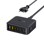 Baseus EnerFill FH21 120W Ladestation 4xUSB-C + 2xUSB-A - Schwarz