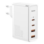 Baseus GaN2 Pro fast charger 100W USB / USB Type C Quick Charge 4+ Power Delivery white (CCGAN2P-L02)