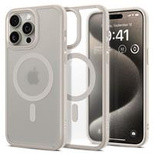 Spigen Ultra Hybrid Mag Case with MagSafe for iPhone 15 Pro Max - Matte Natural Titanium