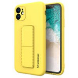 Wozinsky Kickstand Case silicone case with stand iPhone 12 mini yellow
