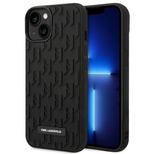 Karl Lagerfeld 3D-Monogramm-Hülle für iPhone 14 Plus – Schwarz