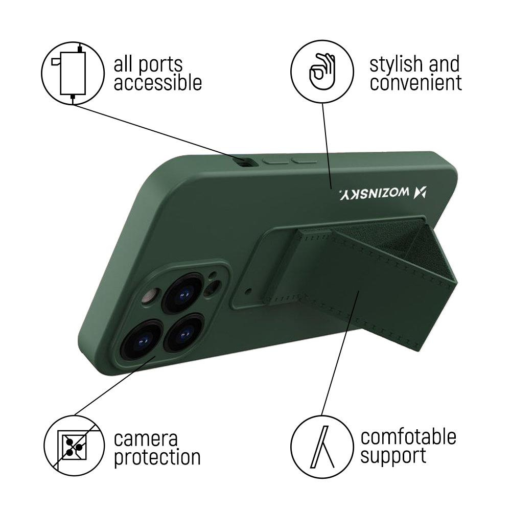 Kolorowe, eleganckie etui na telefon silikonowe z podstawką Wozinsky Kickstand Case