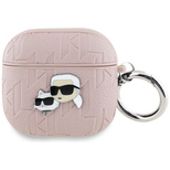 Karl Lagerfeld Monogram Karl &amp; Choupette Head Case for AirPods 4 - Pink