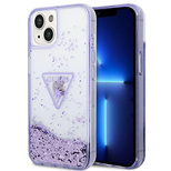 Guess Liquid Glitter Palm Collection case for iPhone 14 Plus 6.7&quot; - purple