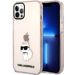 Etui Karl Lagerfeld Ikonik Choupette na iPhone 12 / iPhone 12 Pro - różowe