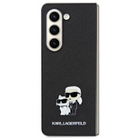 Karl Lagerfeld Saffiano Karl&amp;Choupette Pin Hülle für Samsung Galaxy A55 – Schwarz