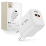 Tech-Protect NCA20 PD 20W QC3.0 USB-A / USB-C Wandladegerät - Weiß