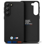 Etui BMW Leather Stamp Tricolor na Samsung Galaxy S23 - czarne